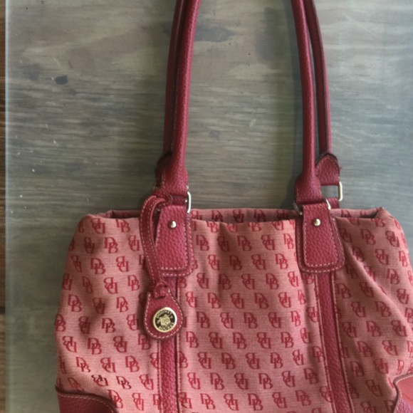 Dooney & Bourke Red Logo Canvas Tote - Picture 3 of 8